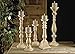 IMAX Mason Natural Wash Wood Candleholders - Set of 5 Vintage Candle Stands - Home Decor Accessory