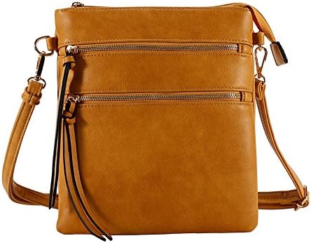 XY Fancy Crossbody Bags for Women Multi Pocket Cross Shoulder Bag Casual Purse, Brown