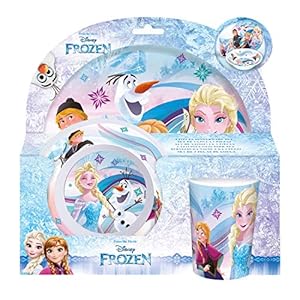 P:os 23873 – Ontbijtset met Disney Frozen motief, 3-delige serviesset voor kinderen bestaande uit borden, schaal en…