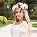Valdler Champagne Rose Flower Crown for Festival Wedding Party (1 pcs)