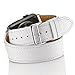 Maxjoy Compatible with Apple Watch Band, Genuine Leather Bands 38mm 40mm Strap Replacement Wristband with Metal Clasp Compatible with Apple iWatch Series 4 3 2 1 Sport Edition, White