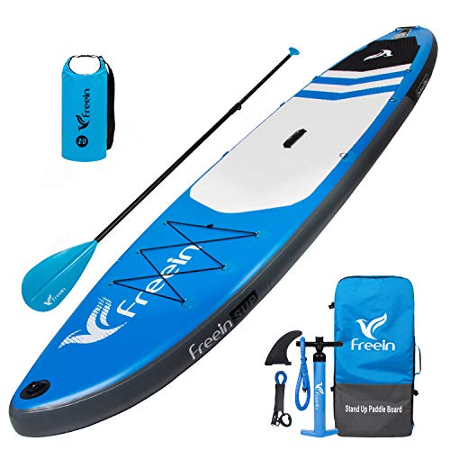 Freein 11'Long 33" Wide All Round Inflatable Stand Up Paddle Board Blue