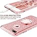 OCYCLONE Cute Glitter Case with Ring Compatible with iPhone 8 Plus 7 Plus for Women Girl