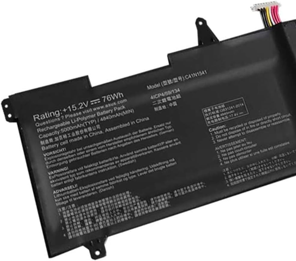 ASKC 15.2V 76Wh C41N1541 Laptop Battery for Asus ROG Strix GL702V GL702VS GL702VS-BI7N12 GL702VT GL702VT-GC026T GL702VM GL702VM1A GL702VM-DB71 0B200-02070000 - Image 3
