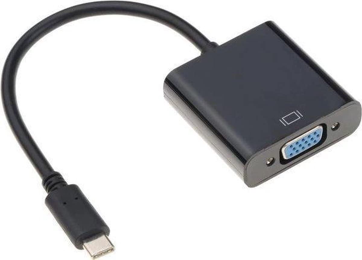 Cicon USB C to VGA Adapter Male - USB C to VGA Adapter Cable (Black)