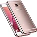 Galaxy C7 Case, MicroP(TM) Ultra-Thin Tpu Case Metal Electroplating Technology Soft Silicone Skin Cover For Samsung Galaxy C7 (Rose Gold plating TPU)