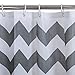 Chevron Shower Curtain, 72 x 72-Inch, Gray/Yellow
