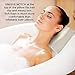 Top Notch Bath Pillow. Notch Fits Hair Clip or Messy Bun. Luxury Memory Foam Relaxing Neck Contour Cushion for Bathtubs - Plush Soft Foam Wedge (Cream)