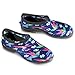Sloggers Original Waterproof Rain and Garden Shoe for Women– Outdoor Slip-On Garden Clog - Made in The USA with Premium Comfort Insole and Arch Support - Blue/Pink Hummingbird Print, Size 9