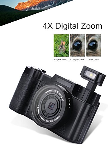 Powpro Pcad PP-R2 Full HD Camcorder 1080p Digital Camera 24.0M 3 Inch Screen 180 Degree Rotation Video Recorder