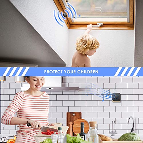 Wireless Door Chime, BITIWEND Door Alarm Sensor Door Open Window Alarm