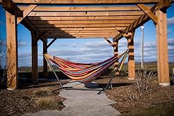 Vivere Double Cotton Hammock with Space Saving