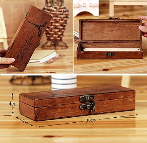 Eiffel Tower Wooden Box Vape Storage & Vape Mod Holder, Keepsake, Pencil Case