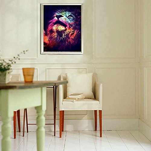 DIY 5D Diamond Painting Kits for Adults Full Drill Embroidery Paintings Rhinestone Pasted DIY Painting Cross Stitch Arts Crafts for Home Wall Decor 30x40cm/11.8×15.7Inches (Lion)