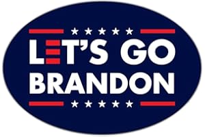 Crazy Novelty Guy Oval Magnet, Let's Go Brandon (Anti Joe Biden Magnet), 6" x 4" Magnetic Bumper Sticker
