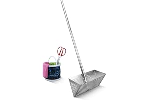 GMGSJ Sand Fleas Rake.Stainless Steel Powerful Handle with Optional Length Control.Large 16’’ Basket with Sharp Teeth .Heavy Duty Commercial Fishing Grade Rakes