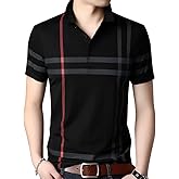 Womleys Mens Casual Striped Short Sleeve Collared T Shirt Polo Shirts