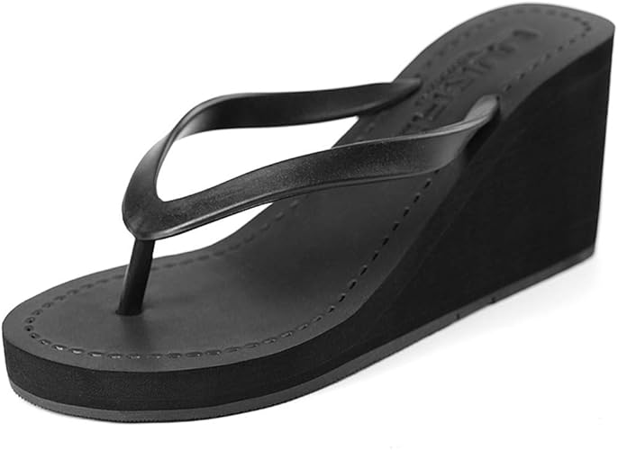 Damen Flip Flops Mit Keilabsatz - Elegante Zehentrenner Sandalen Für Sommer Und Strand