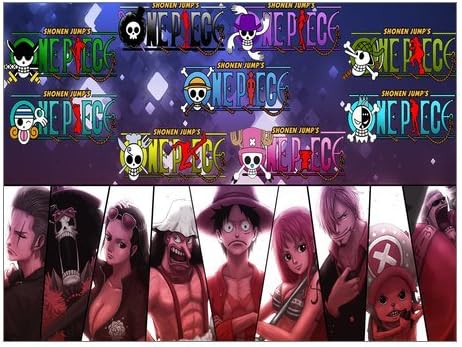 Custom Anime The straw hat Pirates One Piece Luffy Team Canvas Prints 16" x 12" Inch - Modern Canvas Wall Art Print Home Decor Wall Artwork