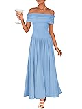 ZESICA Women's Off The Shoulder Maxi Dress 2025