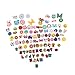 Efivs Arts 100pcs Different Shape Shoes Charms Fits for Croc Shoes & Jibbitz Wristband Bracelet Party Gifts