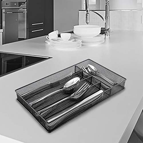 Silverware Set, 60 Piece Flatware Set with Wire Mesh Holder Storage