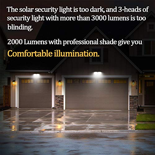 LED Security Lights Motion Sensor Outdoor Adjustable Flood Light 20W (200W Incandescent Equivalent) ,6000K ,IP65 Waterproof,Sensitivity/Wide Angle Illumination, 3 Modes ETL Certified, Exterio