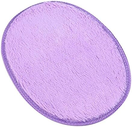 LOUSHI 30 40cm Anti-Skid Fluffy Shaggy Area Rug Home Bedroom Bathroom Floor Door Mat (Purple)