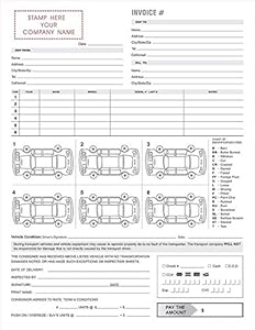 Amazon.com : 2 Part Vehicle Auto Transport Bill of Lading ...