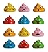 Emoji Party Favors 12 Pack - Colored Poop Emojis Loot supplies