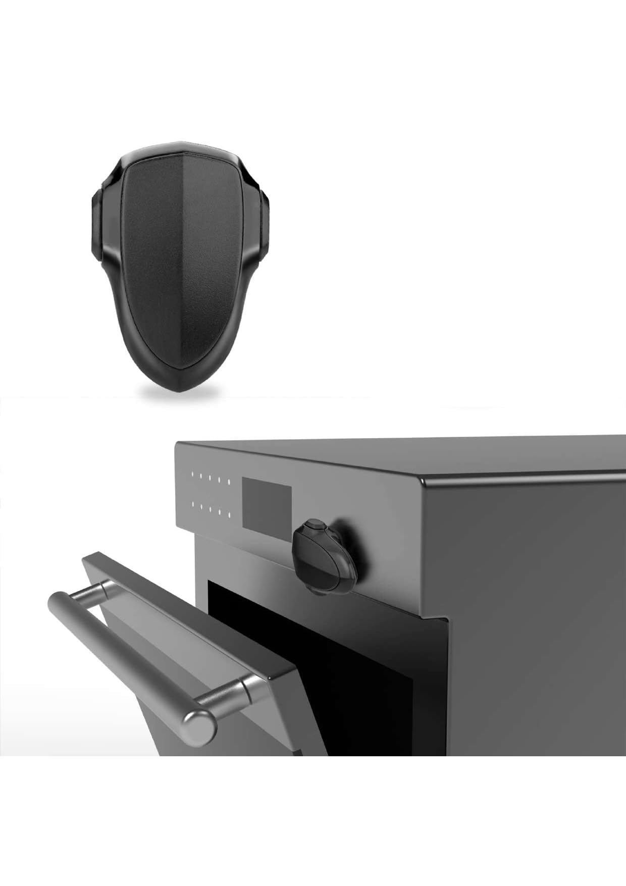 Oven Lock x1pc Child Oven Lock for Oven Doors - Childproofing Kitchen Safety, Heat Resistant Design, Baby Oven Guard - Easy Installaition Baby Proof Oven Lock (Black)