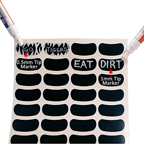 image for Cohas Chalkboard Eye Black Stickers for Youth and Adults includes Liqu