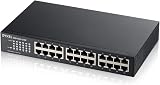 Zyxel 24-Port Gigabit Ethernet Unmanaged Switch GS1100-24E Fanless Quiet Office