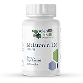 Scientific Health Solutions Melatonin 120mg High Dose Sleep Aid (1 Pack) | Single Capsule High Dose Melatonin Sleep Aid for Adults | Extra Strength, Non-Habit Forming | Vegan, Non-GMO, Made in USA