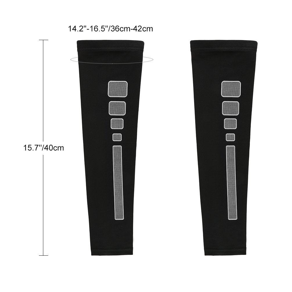 Vbiger 1 Pair Compression Arm Sleeves UV Protection Arm Sleeves Hand Cover Sleeves Anti-slip Arm Protectors for Men & Women