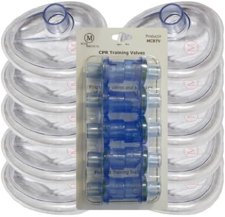 MCR Medical Supply MCRTM-A PVC Training CPR Pocket Resuscitator Face Masks and Valves, Adult (Pack of 10) by MCR Medical Supply