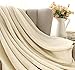 Exclusivo Mezcla Extra Large Fleece Throw Blanket for Couch, Sofa, 300GSM Super Soft and Warm Blankets, Ivory Throw All Season Use, Cozy, Plush, Lightweight, 50x70 Inches