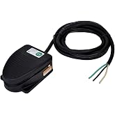 SSC Controls F200-1502 Foot Switch, Momentary Action, 8-ft Cable with Leads, Electrical, Die-Cast, Single Pedal, Made in USA