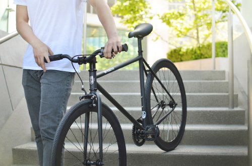 Pure Fix Original Fixed Gear Single Speed Bicycle, Juliet Matte Black, 54cm/Medium - Thumbnail 5