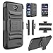 Volt Case, LG Volt LS740 Case, Starshop Full Protection Dual Layers Hybird Case with Kickstand and Locking Belt Swivel Clip Black