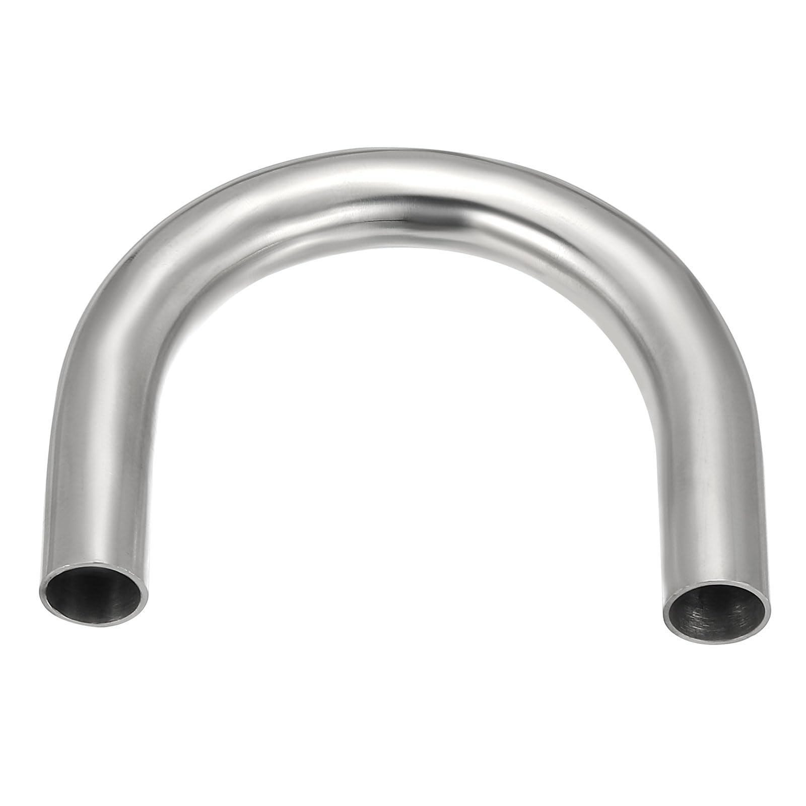 PATIKIL 180 Degree Sanitary Extended Pipe, 3/4inch OD U Mandrel Bend Elbow Exhaust Pipe Straight Connector 304 Stainless Steel Extended Pipe for Welding Modified Stair Handrail HVAC