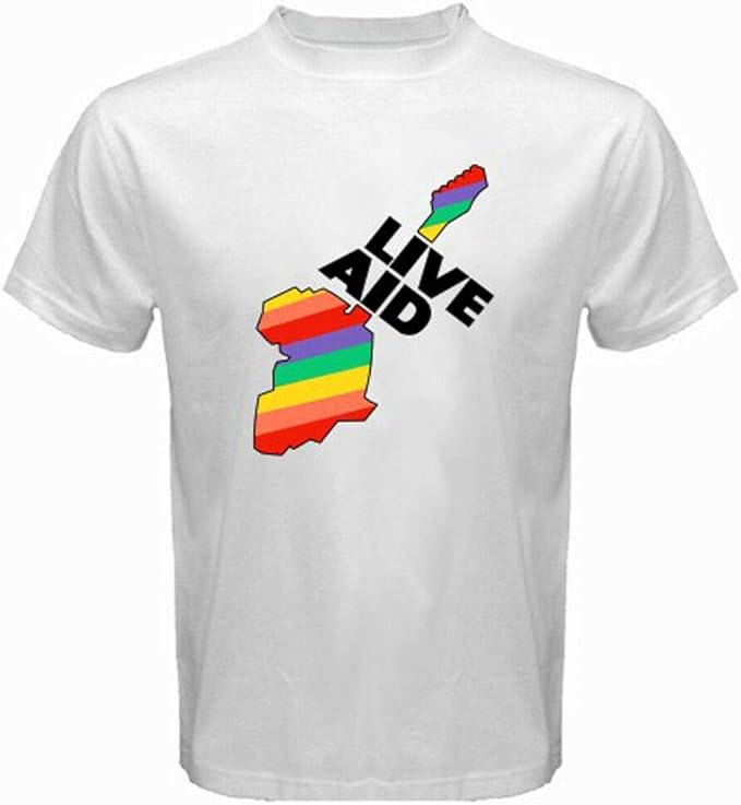 OHD Live Aid Band Aid Music Festival TShirt Short Sleeve Top Graphic