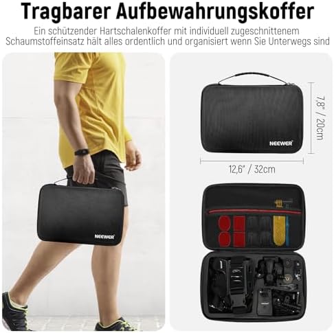 51 in 1 Action Kamera Zubehör Kit Kompatibel mit GoPro Hero 13 12 11 10 Max Insta360 GO3S GO3 X4 X3 DJI Osmo Action 5 Pro 4 3 AKASO APEMAN, inklusive Aufbewahrungsbox