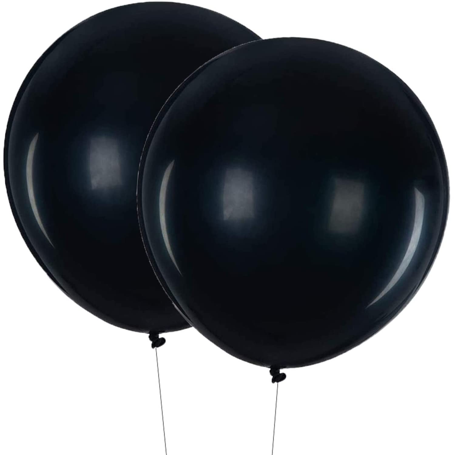 Vsosfiza 18in Black Giant Latex Balloons (15 Pack) - Perfect for Birthdays, Weddings, Unicorn Parties & More
