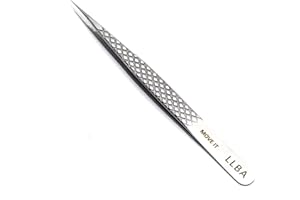LLBA Lash Tweezer Professional Volume False Lash Application Tool | Multi Shapes & Purposes Tweezers | Non-Slip Grip Tweezers for Volume, Isolation & Classic Lashes (Silver, Move It Classic)