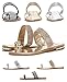 DREAM PAIRS FANTASIA Women Rhinestones Toe Ring Summer Flat Sandals