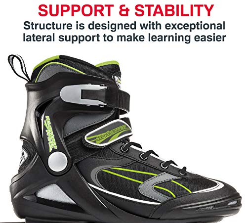 Bladerunner by Rollerblade Advantage Pro XT Women's Adult Fitness Inline Skate, Black and Light Blue, Inline Skates (Certified Refurbished)