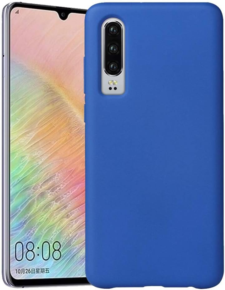 Ultra-Thin Silicone Case Cover Liquid Silicone Explosion Proof Case Cover for Huawei P30/P30 Pro (Blue, 6.1inch)