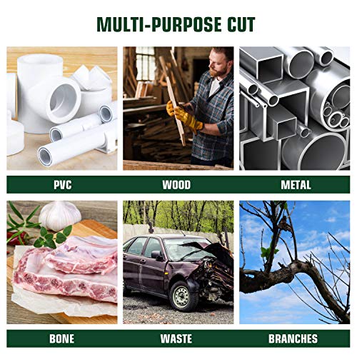 Cordless Reciprocating Saw, POPOMAN Brushless 20V with 4.0A Lithium-Ion Battery, Fast Charger, 1-1/8"(28mm) Stroke Length, 0-2500 SPM Variable Speed, 2 Blades for Metal&Wood, Christmas Tree -MTW200B