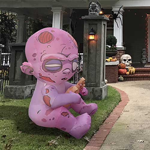 COMIN Halloween Inflatable 3FT Zombie Baby with Builtin LEDs Blow Up